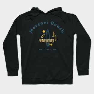 Marconi Beach Surfing Wellfleet Hoodie